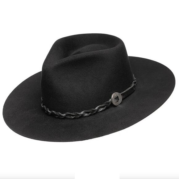 Jamie Slye The Finn Wool Felt Stiff Brim Hat Fedora Black Medium main image 5
